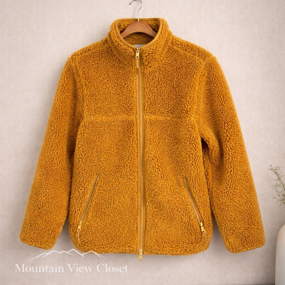 Aritiza TNA XS| Sherpa  Zip Up‎ Mustard/ Hiking/ Cozycore /Granola/ Boho